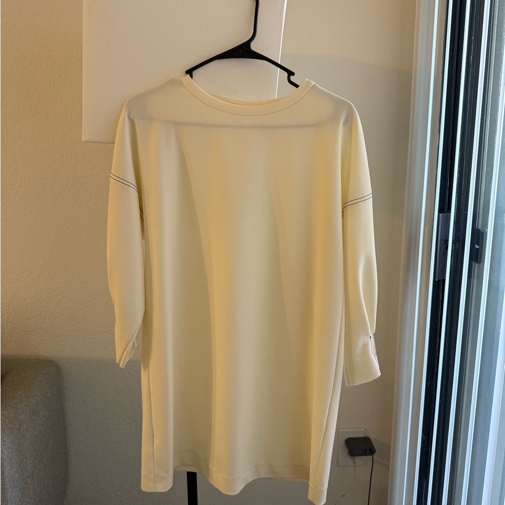 Elegant Cream Women's Tunic dress
